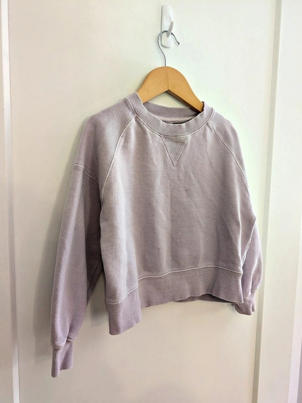 2/$20 💚 Zara Girls Cropped Lilac Crewneck Sweatshirt